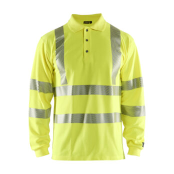 Polo piqué manches longues multinormes inhérent Jaune fluo