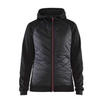 Veste hybride femme Noir/Rouge