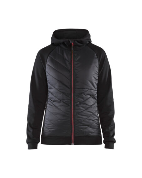 Veste hybride femme Noir/Rouge