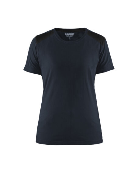 T-shirt femme Marine foncé/Noir