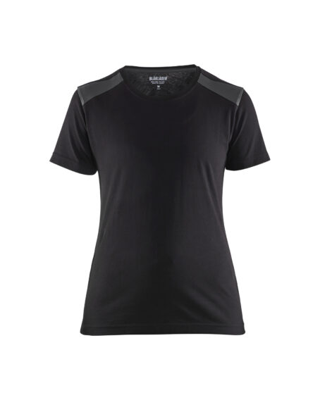 T-shirt femme Noir/Gris foncé