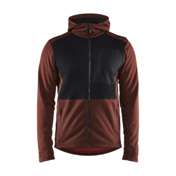 Hoodie full zip  Burned Red/Black