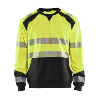 Sweat haute-visibilité Jaune fluo/Noir