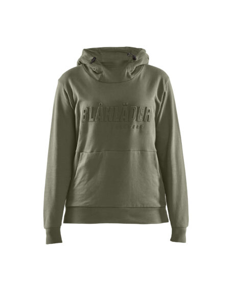 Sweat à capuche imprimé 3D femme Vert Automne