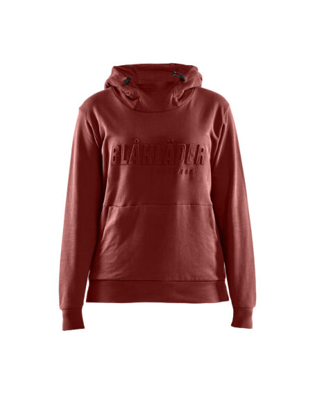 Sweat à capuche imprimé 3D femme Rouge brique