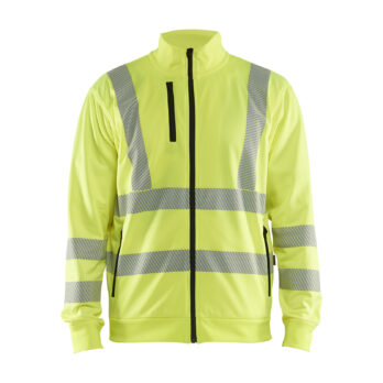 Sweat zippé haute-visibilité Jaune