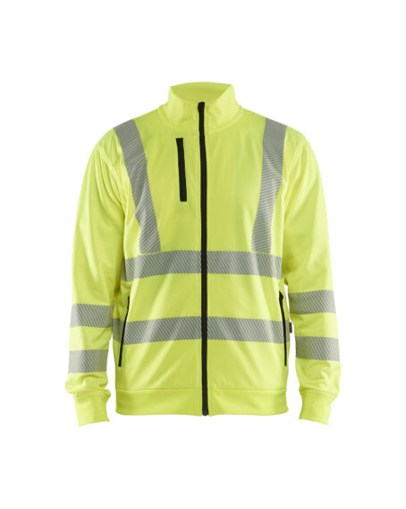 Sweat zippé haute-visibilité Jaune