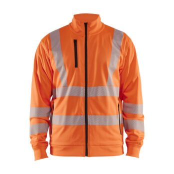 Sweat zippé haute-visibilité Orange