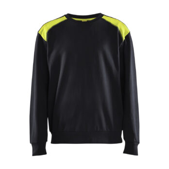 Sweat Noir/Jaune fluo