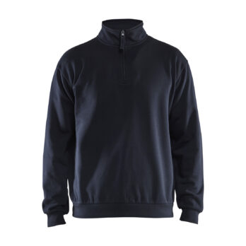 Sweat col zippé Marine