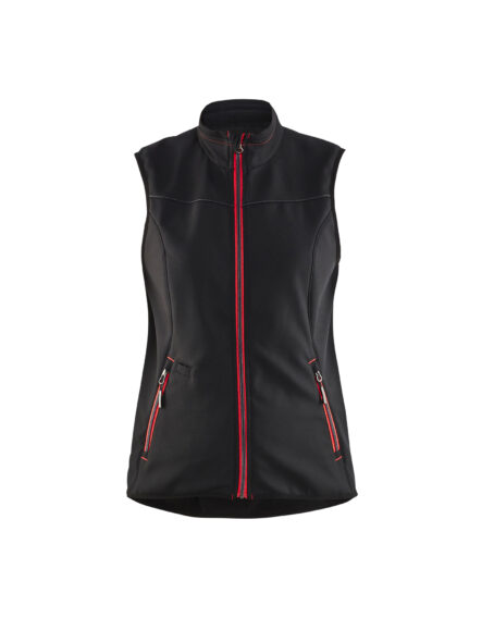 Gilet sans manches softshell femme Noir/Rouge