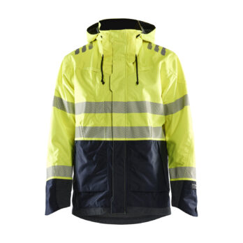 Veste hardshell multinormes Jaune fluo/Marine