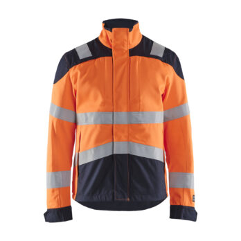 Veste multinormes inhérent Orange fluo/Marine