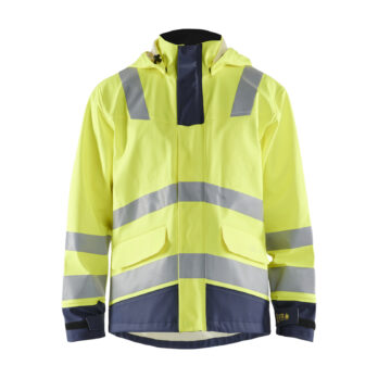 Veste retardant flamme pluie niveau 2 Jaune fluo/Marine