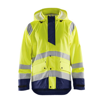 Veste de pluie HV niveau 1 Jaune fluo/Marine