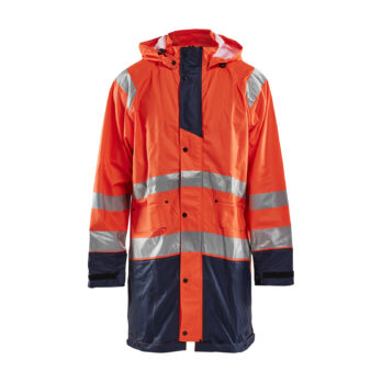 Veste de pluie HV NIVEAU 1 Orange fluo/Marine