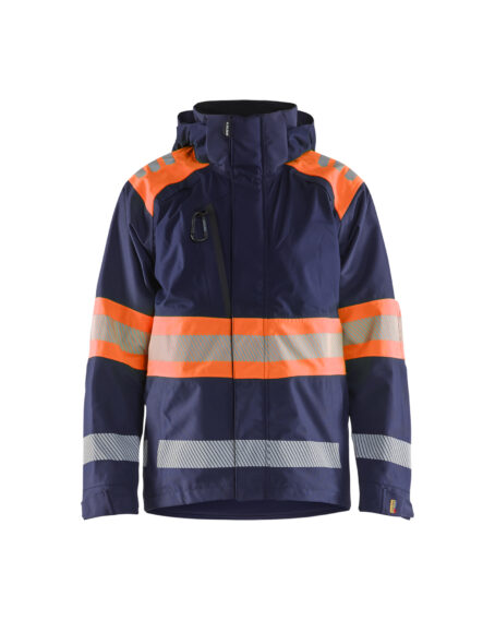 High Vis Shell Jacket Marine/Orange