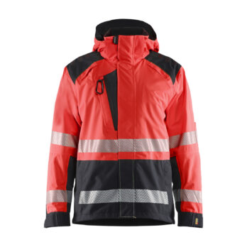 Hi-vis shell jacket Rouge/Noir