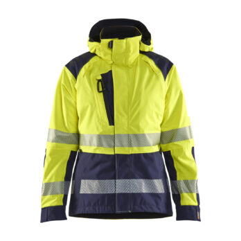 Hi-vis shell jacket women´s Jaune/Marine