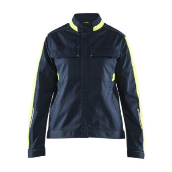 Industry jacket stretch Women DK Navy/ Hv Yellow