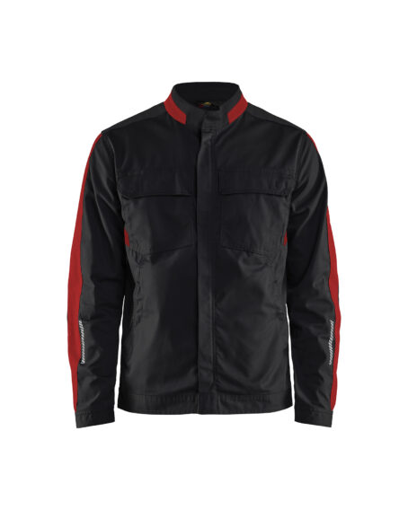 Veste industrie stretch 2D Noir/Rouge