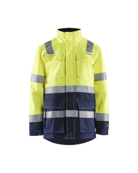 Parka hiver retardant flamme Jaune fluo/Marine