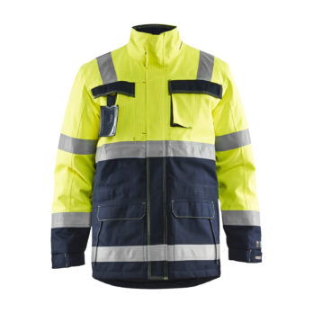 Parka Multinormes Jaune fluo/Marine