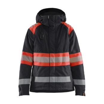 Hi-Vis winter jacket class1 Noir/Rouge fluo