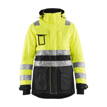 Parka hiver HV Femme Jaune fluo/Noir