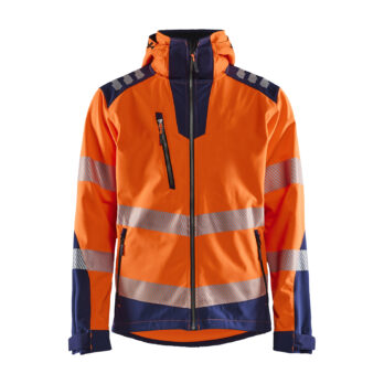 Veste Softshell haute-visibilité Orange fluo/Marine