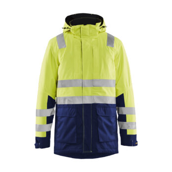 Parka hiver haute-visibilité Jaune fluo/Marine