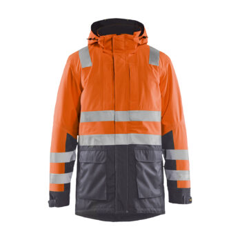 Parka hiver haute-visibilité Orange fluo/Gris anthracite