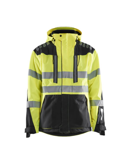 Veste hardshell stretch 2D haute-visibilité Jaune fluo/Noir