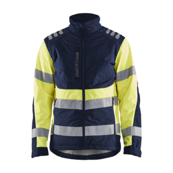 Veste softshell haute visibilité Marine/Jaune fluo