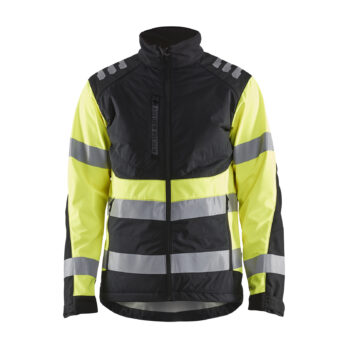 Veste softshell haute visibilité Noir/Jaune fluo