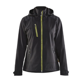 Veste Softshell Femme Noir/Jaune fluo