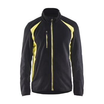 Veste micropolaire Noir/Jaune fluo