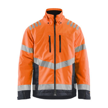 Veste doublée haute visibilité Orange fluo/Gris anthracite