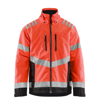 Veste doublée haute visibilité Rouge fluo/Noir