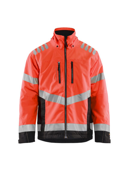 Veste doublée haute visibilité Rouge fluo/Noir