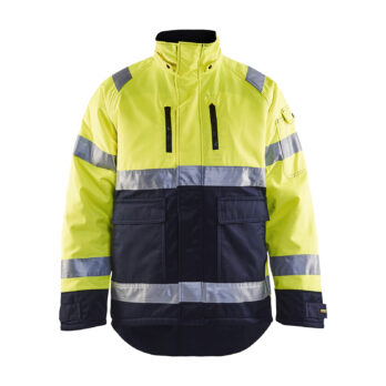 Veste hiver haute visibilité Jaune fluo/Marine