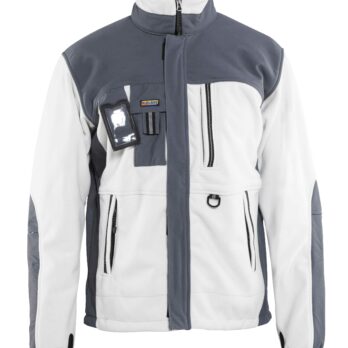 Veste polaire coupe-vent Blanc/Gris clair