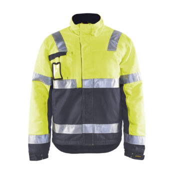 Veste Hiver haute visibilité Jaune fluo/Gris moyen