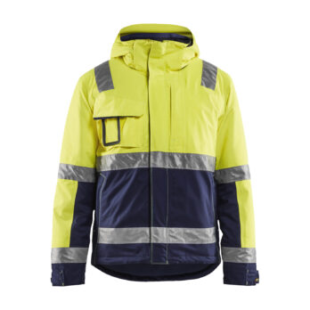 Veste hiver haute-visibilité stretch Jaune fluo/Marine