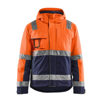 Veste hiver haute-visibilité stretch Orange fluo/Marine