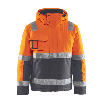 Veste hiver haute-visibilité stretch Orange fluo/Gris anthracite