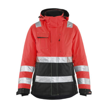 Veste doublée HV FEMME Rouge fluo/Noir