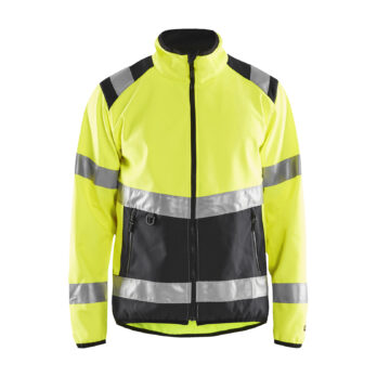 Veste softshell Haute-visibilité Jaune fluo/Noir