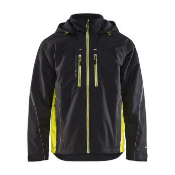 Veste doublée technique Noir/Jaune fluo