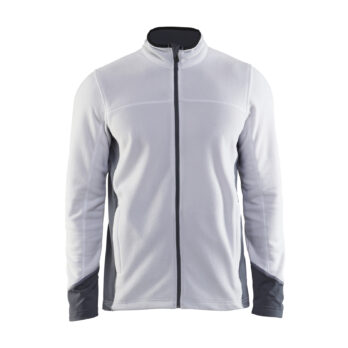 Veste micropolaire Blanc/Gris clair